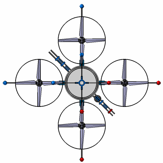 X650八轴飞行器结构3D图纸 STP格式缩略图